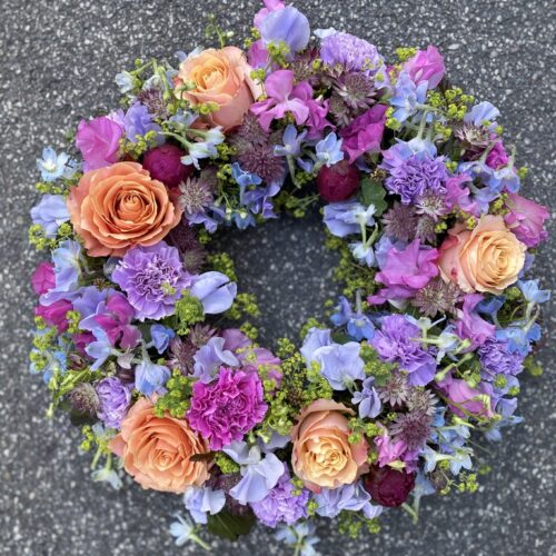 Blomsterkrans pastel - Happyflower-dk