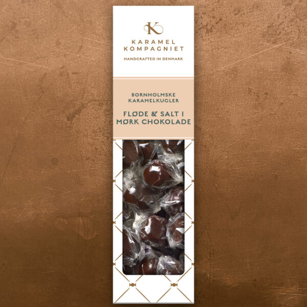 Chokoladekugler - Fløde salt mørk chokolade - Karamel Kompagniet - Happyflower-dk