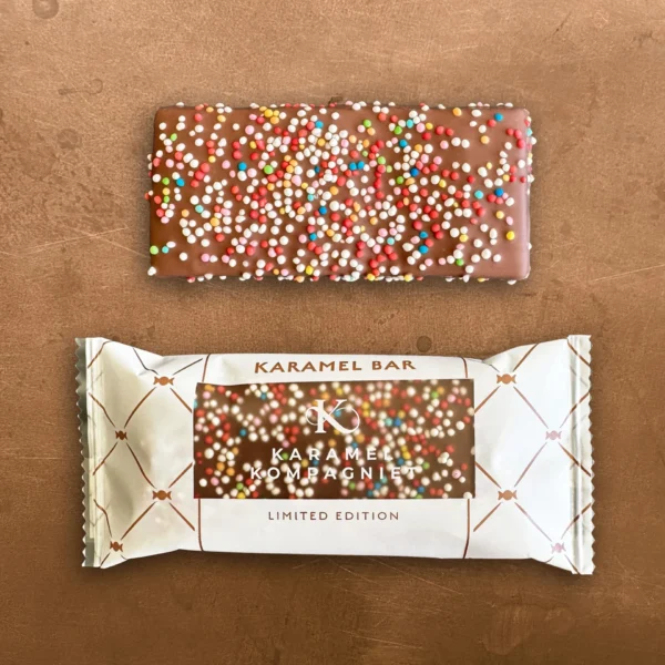 Karamel bar - Limited edition Romkugle i lys chokolade