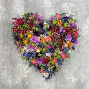 Hjerte - Blomster til begravelse - Happyflower-dk
