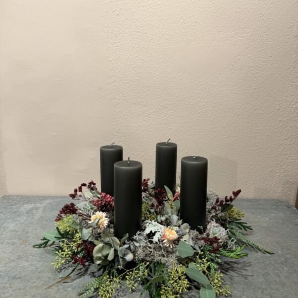 Adventskrans Green Soil bloklys - Ester & Erik - Happyflower-dk.jpeg