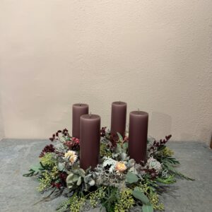 Adventskrans Winter Rose bloklys - Ester & Erik - Happyflower-dk.jpeg