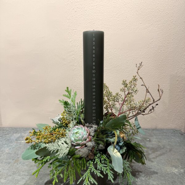 Kalenderdekoration Green Soil bloklys - Ester & Erik - Happyflower-dk